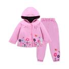 Conjunto Infantil Impermeável Com Estampa Floral De Manga Longa Para Outono E Primavera, Roupas Para