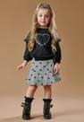 Conjunto Infantil Inverno, Blusa Brilho E Saia Jacquard, 2 peças - Kiki Xodó