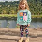 Conjunto Infantil Inverno Menina Casaco Em Moletom e Legging em Molecotton Flora - Infanti