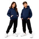 Conjunto Infantil Inverno Moletom Com Capuz Calça Flanelado Confortável Roupa Conjunto Infantil Inverno Moletom Com Capuz Calça Flanelado Confortável Roupa