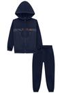 Conjunto Infantil Jaqueta E Calça Jogger Em Moletom Com Pelúcia E Fleece Lucboo