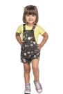 Conjunto Infantil Jardineira com blusa