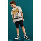 Conjunto Infantil Jurassic Aquilops Preto/Natural Kippos