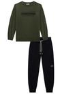 Conjunto Infantil Juvenil De Moletom Sem Capuz Masculino Luc.boo 79977