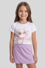 Conjunto Infantil Juvenil Menina Feminino Verão Blusa Cropped e Shorts/Saia Confortável Casual