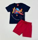 Conjunto Infantil Kyly 3 Opções Menino Blusa Criativa com Bermuda Confortável Verão