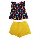 Conjunto Infantil Kyly Estampa Flamingos Coloridos