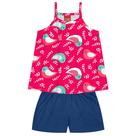 Conjunto Infantil Kyly Menina Verão Blusa e Short Confortável Moderno Sofisticado 1000229