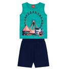 Conjunto Infantil Kyly Menino Verão Regata e Bermuda Confortável Moderno Sofisticado 1000354