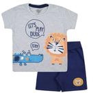 Conjunto Infantil Lets Play, Cinza/Azul, 2 Anos, Gaga Baby Conjunto Infantil Lets Play, Cinza/Azul, 2 Anos, Gaga Baby