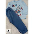 Conjunto Infantil Manga Comprida - Robô - 100% Algodão - Menino - Tamanho 02 Conjunto Infantil Manga Comprida - Robô - 100% Algodão - Menino - Tamanho 02