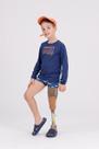 Conjunto Infantil Manga Longa UV 50+ Ocean Marinho