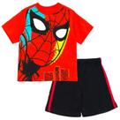 Conjunto Infantil Marvel Spider-Man com Camiseta e Shorts de Tela