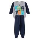 Conjunto Infantil Masculino 1 a 3 Anos Moletom Peluciado Estampa Dino Fun