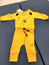 conjunto infantil masculino amarelo estampa urso tam p 100% algodão