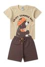 Conjunto Infantil Masculino Amizade De VerÆo Tamanho:1 anoCor:Bege