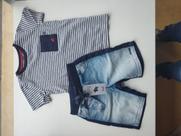 Conjunto Infantil Masculino Azul Camiseta e Bermuda