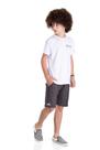 Conjunto Infantil Masculino Bermuda em Moletinho e Camiseta em Algodão com Escrita Conjunto Infantil Masculino Bermuda em Moletinho e Camiseta em Algodão com Escrita