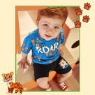 Conjunto Infantil Masculino Camiseta + Bermuda Moletinho Kyly