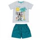 Conjunto Infantil Masculino Camiseta em meia malha e Bermuda em tactel sublimado 11691.2