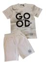 Conjunto Infantil Masculino Camiseta MC e Bermuda Marmorizado ioLuig!