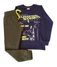 Conjunto Infantil Masculino Camiseta ML + Calça Time Kids