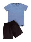 Conjunto Infantil Masculino Camiseta Relevo e Bermuda ioLuig!