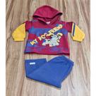 Conjunto Infantil Masculino Com Capuz Cachorro M Bebê