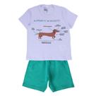 Conjunto infantil masculino Dachshund Verde Tamanho 02