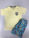 Conjunto Infantil Masculino de Algodão na Cor Amarelo com Estampa da Patrulha Canina