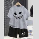 Conjunto Infantil Masculino Estampa Sorriso Street 279 Moda Infanto Juvenil Adolescente Streewear