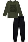 Conjunto Infantil Masculino Meia Estação Com Calça Em Molevisco Luc.boo L5