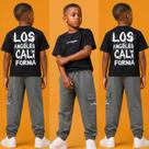 Conjunto Infantil Masculino Menino Moletom e Algodão 2 A 12 Anos Blusa Calça Cargo Estilo Streetwear