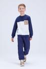Conjunto Infantil Masculino Moletom Bicolor com Bolso Inverno Conjunto Infantil Masculino Moletom Bicolor com Bolso Inverno