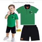Conjunto Infantil Masculino Pólo + Bermuda Moletinho Kyly