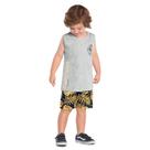 Conjunto Infantil Masculino Regata + Bermuda Microfibra Folhagens Kyly Conjunto Infantil Masculino Regata + Bermuda Microfibra Folhagens Kyly