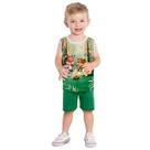 Conjunto Infantil Masculino Regata + Bermuda Moletinho Animais Floresta Kyly