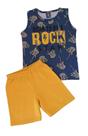 Conjunto Infantil Masculino Regata + Bermuda Moletom Pipa