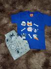 Conjunto infantil masculino tactel dogs diversos