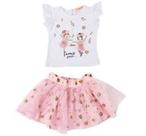 Conjunto Infantil menina bailarina Rosa Tamanho 3