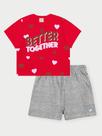 Conjunto Infantil Menina Better Together Vermelho Abrange Conjunto Infantil Menina Better Together Vermelho Abrange