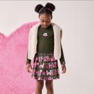Conjunto Infantil Menina Bimbi Blusa Flor e Saia FB084 -