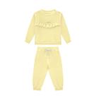 Conjunto Infantil Menina Blusa/Calça Moletom Amarelo somnii