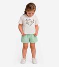 Conjunto Infantil Menina Blusa Com Shorts Select Bege