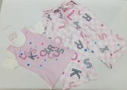 Conjunto Infantil Menina Blusa Curta + Calça Pantacourt 6665