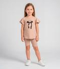 Conjunto Infantil Menina Blusa E Ciclista Select Marrom