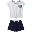 Conjunto Infantil Menina Blusa e Short Mescla Milon