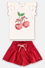 Conjunto Infantil Menina Blusa e Short Mon Chéri Up Baby Conjunto Infantil Menina Blusa e Short Mon Chéri Up Baby
