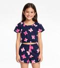 Conjunto Infantil Menina Blusa E Short Select Azul