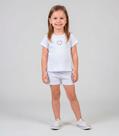 Conjunto Infantil Menina Blusa e Short Select Branco
